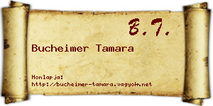 Bucheimer Tamara névjegykártya